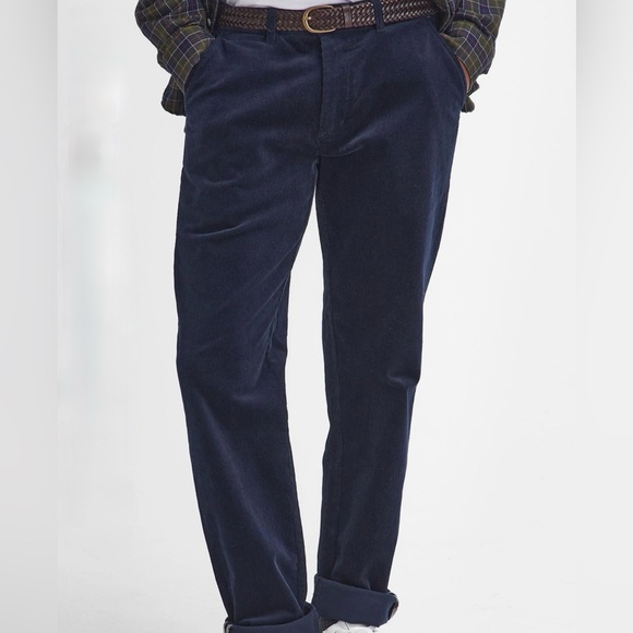 Barbour Stretch Corduroy Regular Fit Navy Men’s Pants 32 R